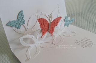 stampin up lattice die pop up card butterfly