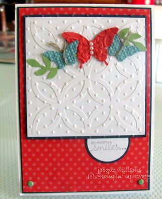 stampin up lattice die butterfly pop up