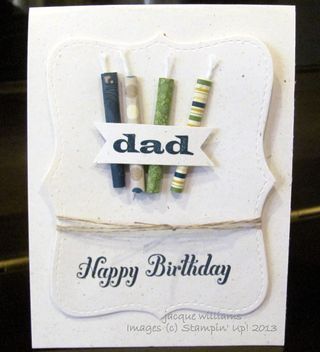 stampin up masculine birthday fathers day bring on the cake top note