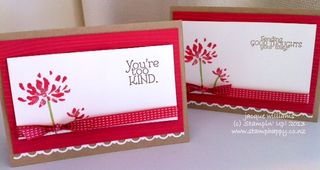 Stampin up too kind thank you scallop trim