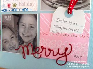 Merry Christmas Scrapbooking Layout