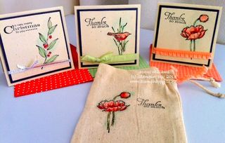 Stampin up muslin bag gift card simply sketched