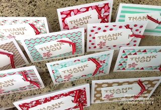 Stampin up fresh prints simply celebrate scallop tag punch