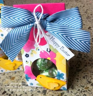 Stampin up easter treat pouch gift bag