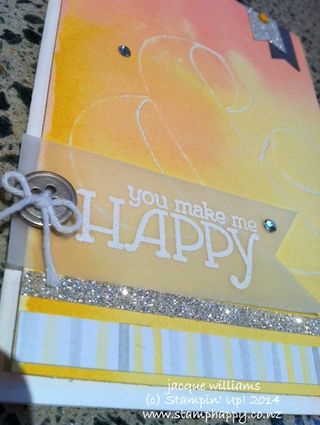Stampin up watercolor wonder glimmer paper happy watercolor ampersand