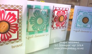 Stampin up blossom punch fresh prints mixed bunch