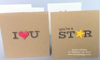 Stampin up love notes pictogram punches