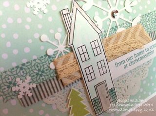 Stampin up holiday home christmas card easy pop up