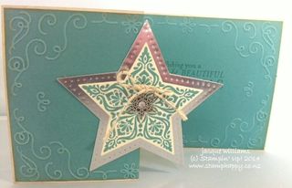 Stampin up bright and beautiful tri fold christmas card