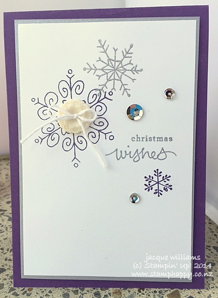 Stampin up endless wishes in Elegant Eggplant