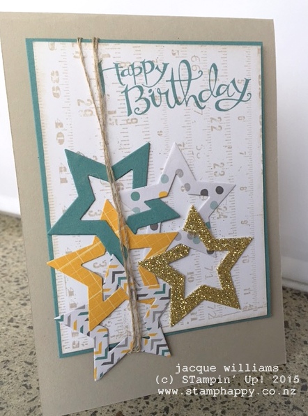 stampin up moonlight stack stars masculine
