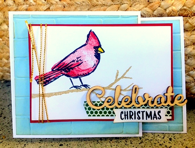 stampin up joyful season z fold christmas cardinal
