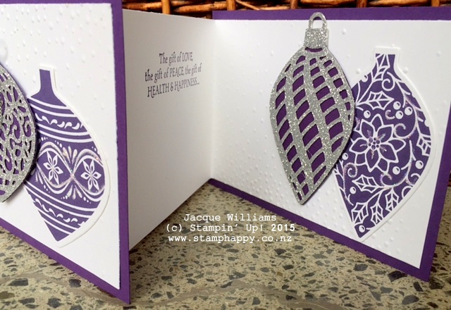 stampin up embellished ornaments fun fold