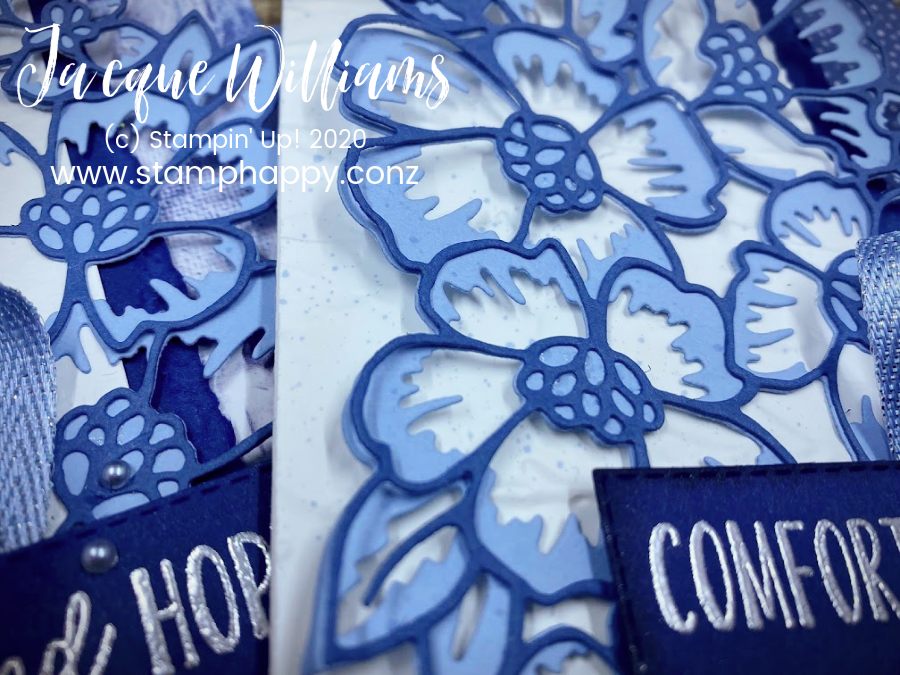 stampin up misty moonlight how does it compare to other blues blossoms in bloom sympathy card