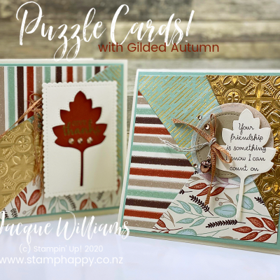 Gilded Autumn – Square Puzzle Cards!  Video Tutorial