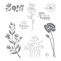 Flirty Flowers Clear-Mount Stamp Set
