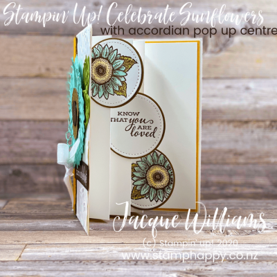 Celebrate Sunflowers Accordion Pop Up Card! All Stars Flowers for All Seasons Hop