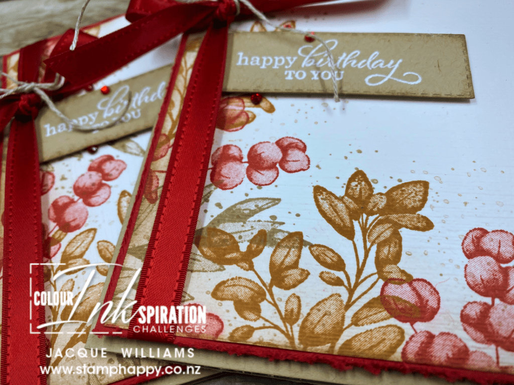 stampin up cinnamon cider forever fern color challenge quick birthday card make your own envelope 