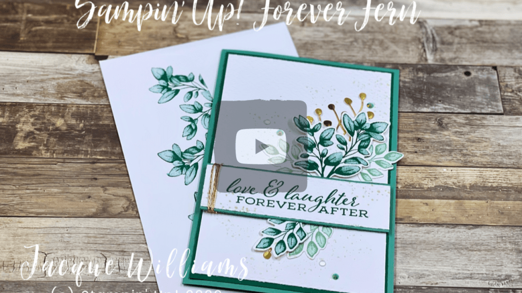 stampin up forever fern greenery wedding card diy wedding gold foil