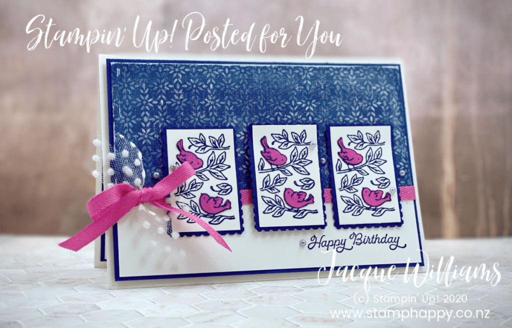stampin up posted for you punch bundle stamp boho quick easy paper piecing how do I video tutorial new zealand