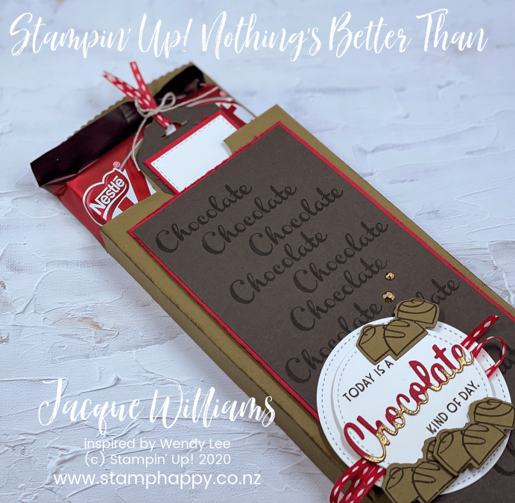 stampin up what could be better than chocolate bar altered candy bar gift fathers day masculine pampered pets wendy lee chocolate dipped made in new zealand