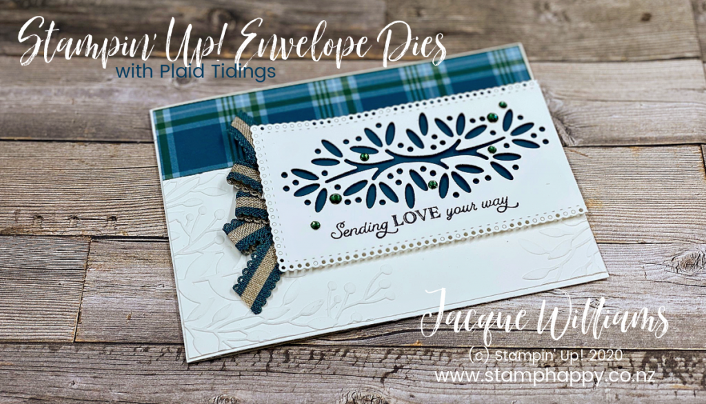 stampin up new zealand classes card classes cardmaking shop where to buy craft supplies ornamental envelopes envelope dies window card plaid