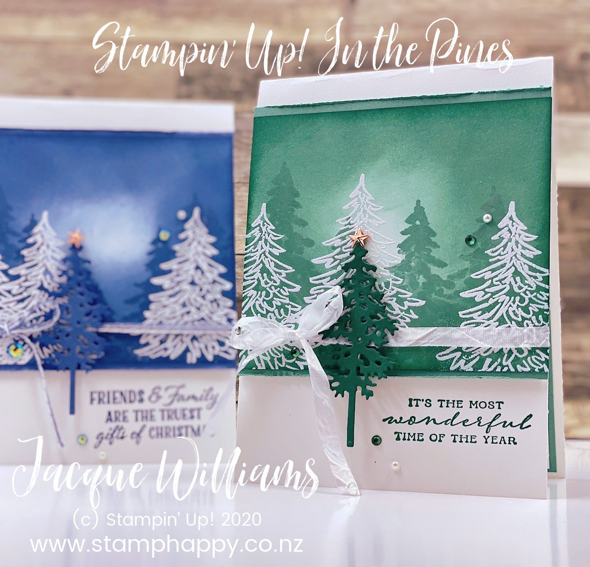 Easy Sponged Christmas Card with the In the Pines Bundle