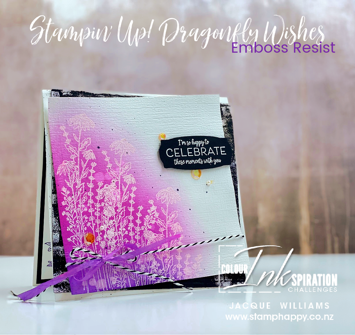Colour Inkspiration #91 – Brights Dragonfly Garden with Blending Brushes!