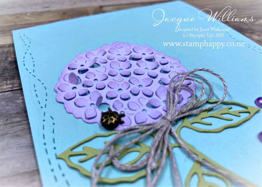 One Layer Hydrangea Haven Cards & Stitched with Whimsy
