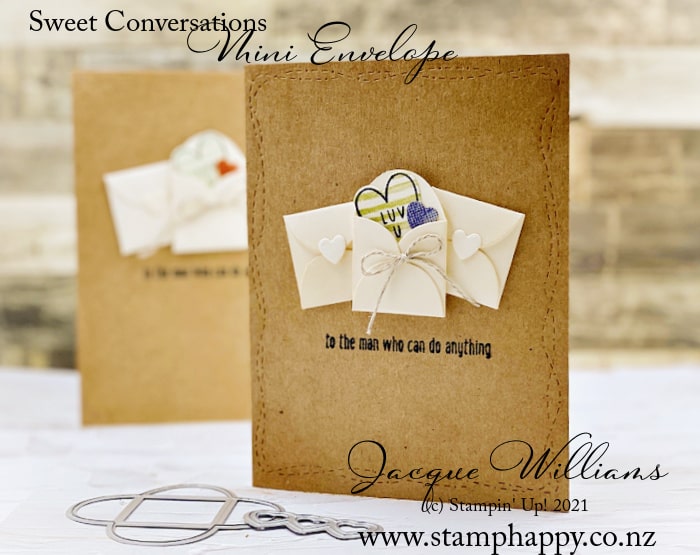 Quick Masculine Valentine Card with Sweet Mini Envelopes