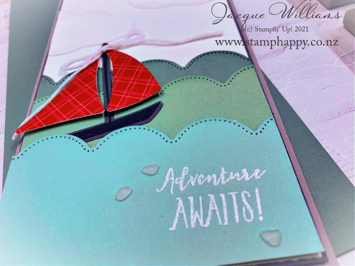 Let’s Set Sail Baby Boy Slimline Card – Online Class!
