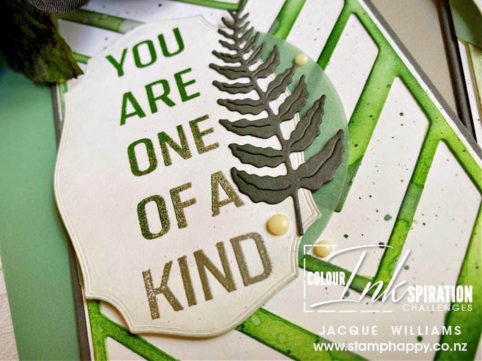 Make a slimline masculine card with the Slim Sayings bundle!   Partial Embossing with Jacque Williams 