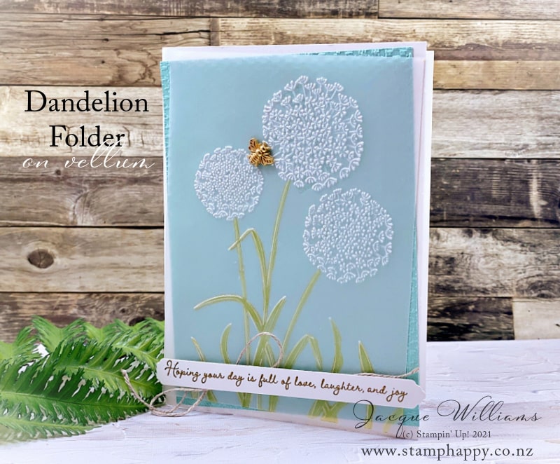 Make a quick card with an embossing folder and vellum - you'll love the effect for a sympathy card with Jacque Williams 