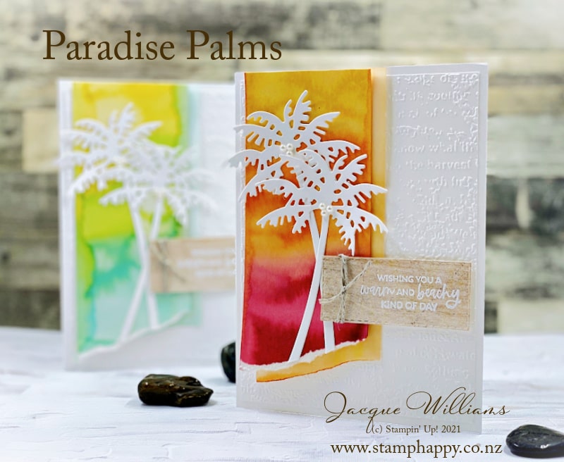 Quick Tropical Paradise Palms Watercolor Wash