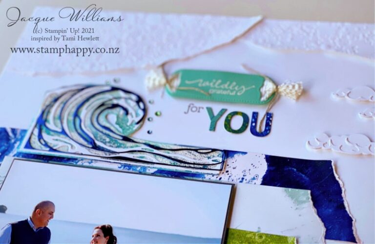 Waves of Inspiration Double Page Scrapbooking Layout
