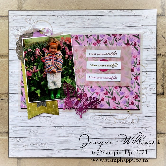 Flowering Fields Tulip Double Page Scrapbooking Layout
