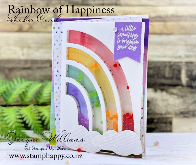 Make an easy rainbow shaker kid's card for birthdays to brighten someone's day.   