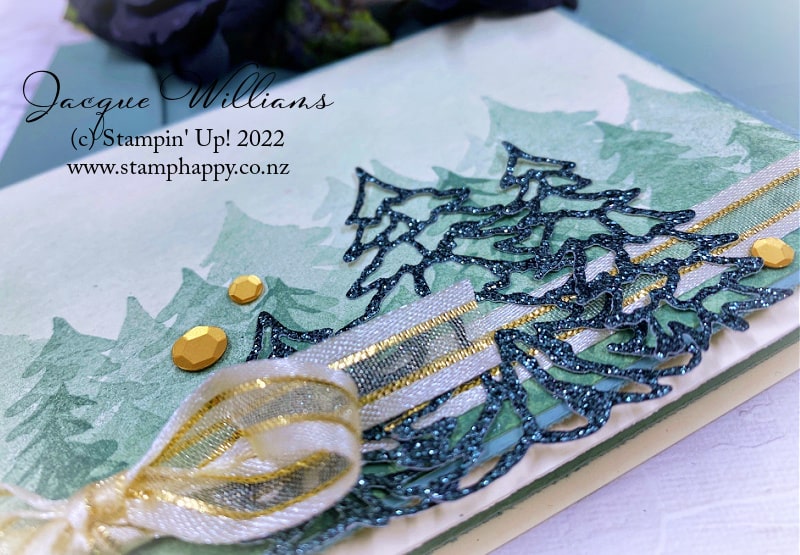 Make a ten minute card with just one ink pad!  Featuring the Trees for Sale stamps with Jacque Williams