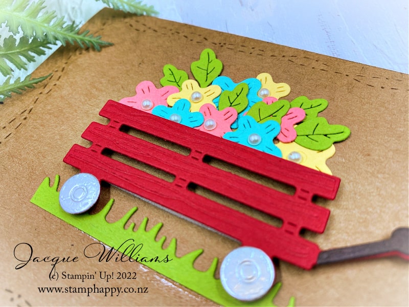 Cute Red Wagon Thinking of You Card