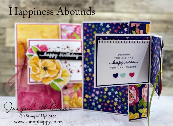 Easy Wow! Happiness Abounds Fun Fold Card