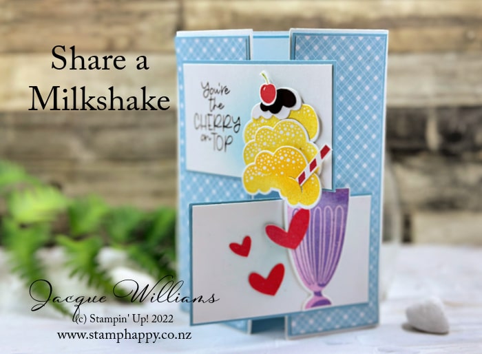 Share a Milkshake Fun Fold Happy Mail Card