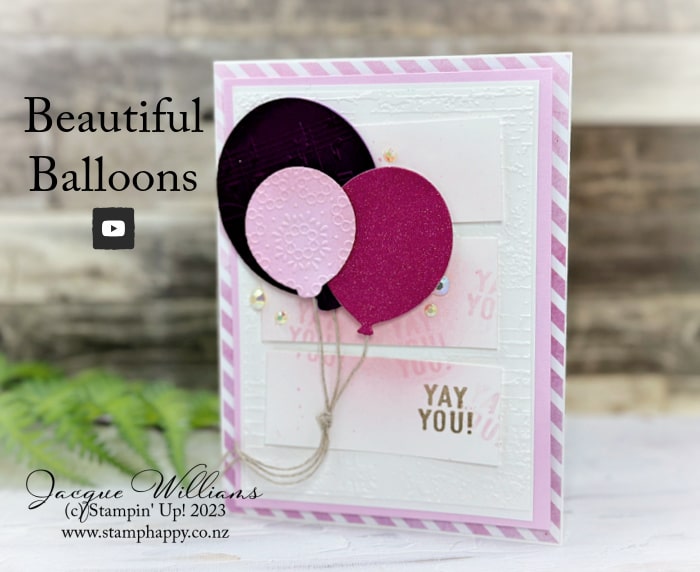 Create a fun, festive birthday or celebration card for someone with these beautiful balloons and unique background! Bright and Beautiful Suite