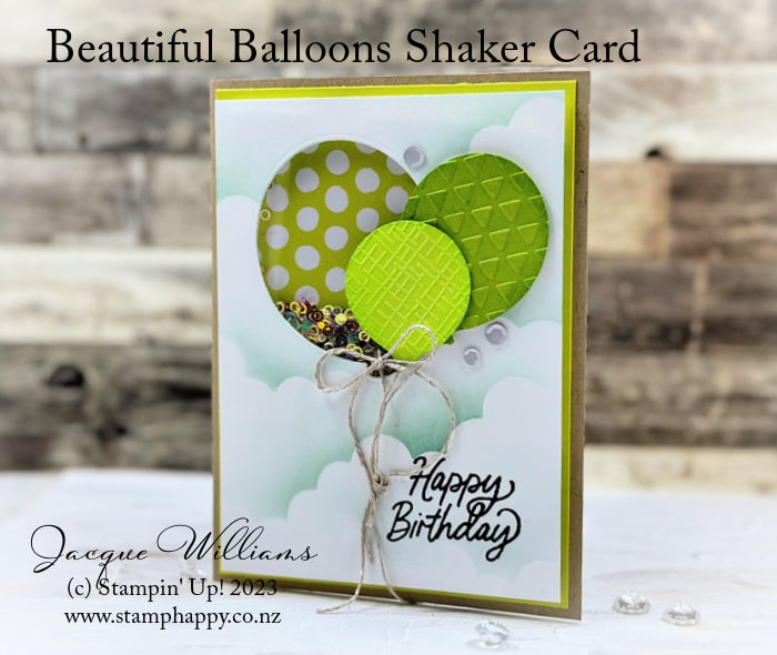 Beautiful Balloons Shaker Card with video class for more inspiration!  Great for birthdays, graduations, or any congratulations card.  