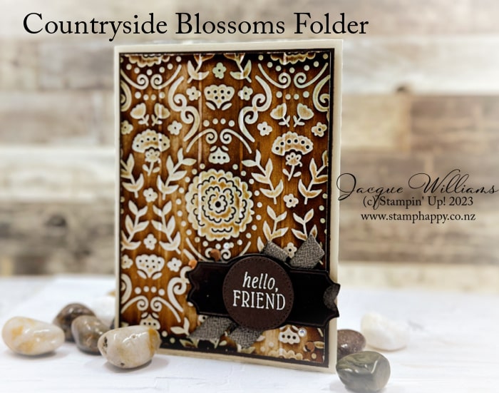 Easy Faux Wood Burn Technique: Countryside Blossoms