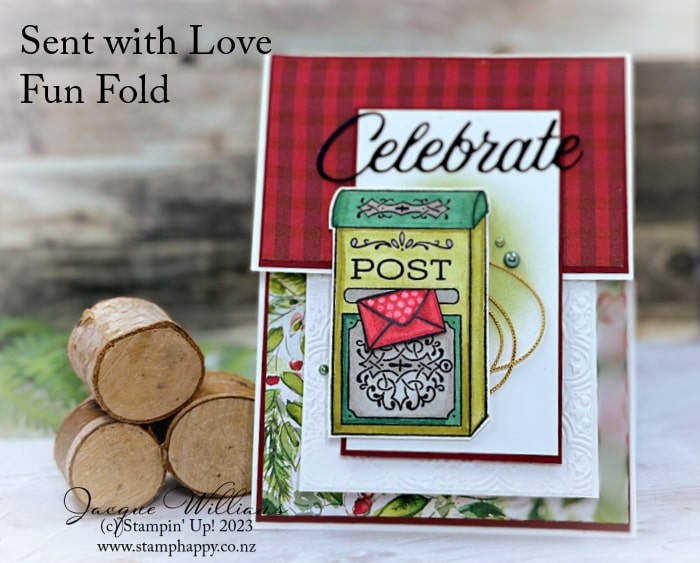 Make a cute Nested Double Opening Fun Fold Card with the Stamped with Love images and the Garden Walk papers!
