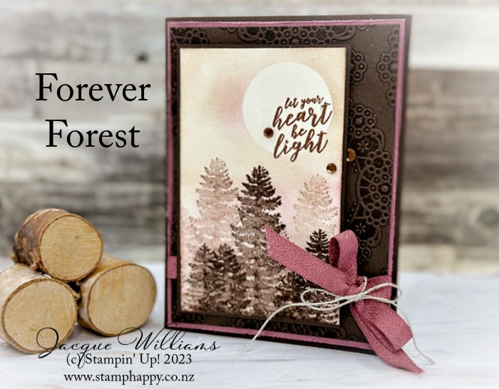 Create a gorgeous vintage style Christmas card with the Forever Forest stamp set and a super simple masking technique! with Jacque Williams