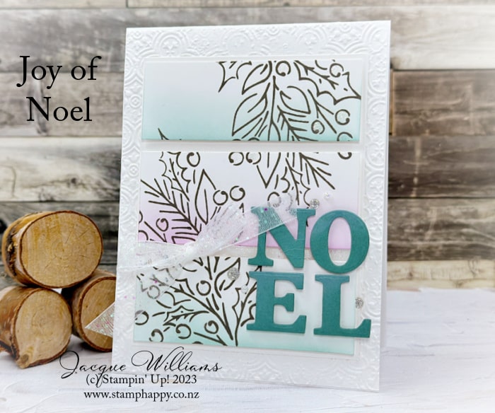 Use only Basic White card stock, stamps, inks, and Blending Brushes to create this fun blended ink card front! 