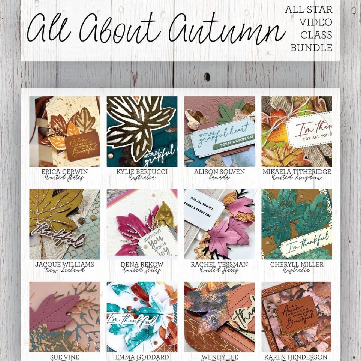 all about autumn video class.  Autumn leaves online class