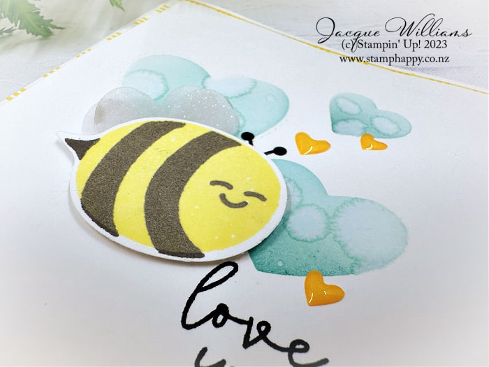 Quick masked background technique with your dies!  Featuring the Bee My Valentine bundle with Jacque