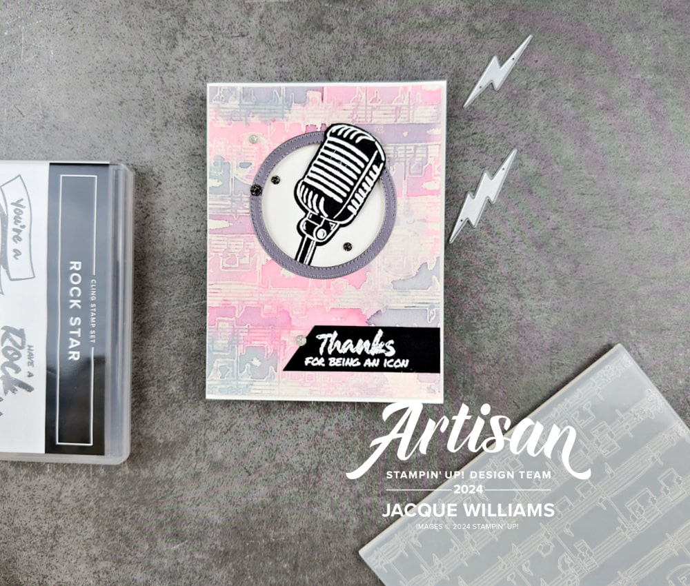 Embossing Folder Background Technique with the Rock Star Bundle!